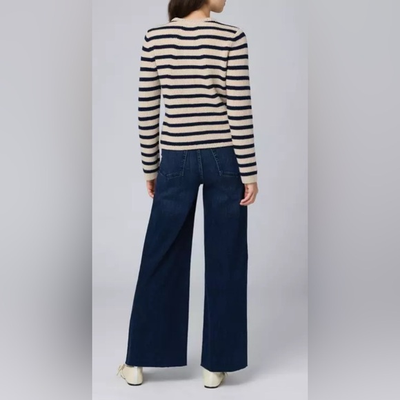 Rag & Bone Serena High Waist Wide Leg Jeans, Dark Wash, Size 27 - Picture 2 of 10